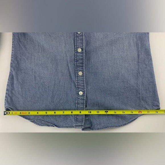 J. Crew Ladies Petite Chambray Shirt 100% Cotton Button-Up Casualwear Size‎ XS - Picture 15 of 16